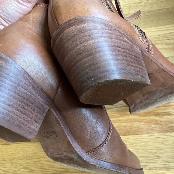 Madewell tan leather ankle boots perfect condition size 7 - Picture 4 of 6